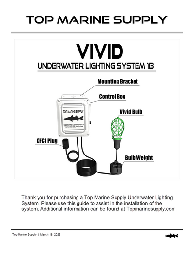 Vivid 250 Watt Underwater Dock Light - Single Bulb Single Bulb 250 Watt Underwater Dock Light Underwater dock lights attract marine life and provide an aquarium like experience at your dock. Small fish are attracted to the illuminated marine life and this